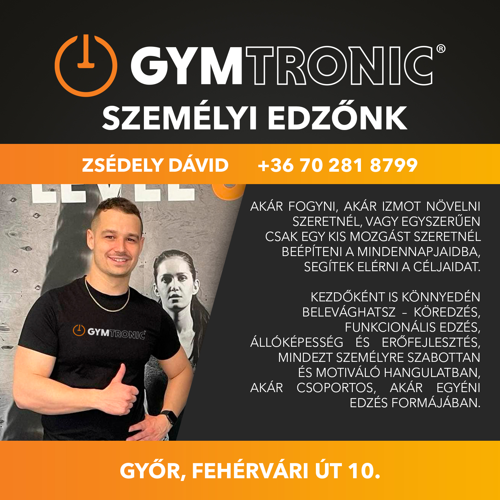 GYMtronic Győr - Zsédely Dávid személyi edző