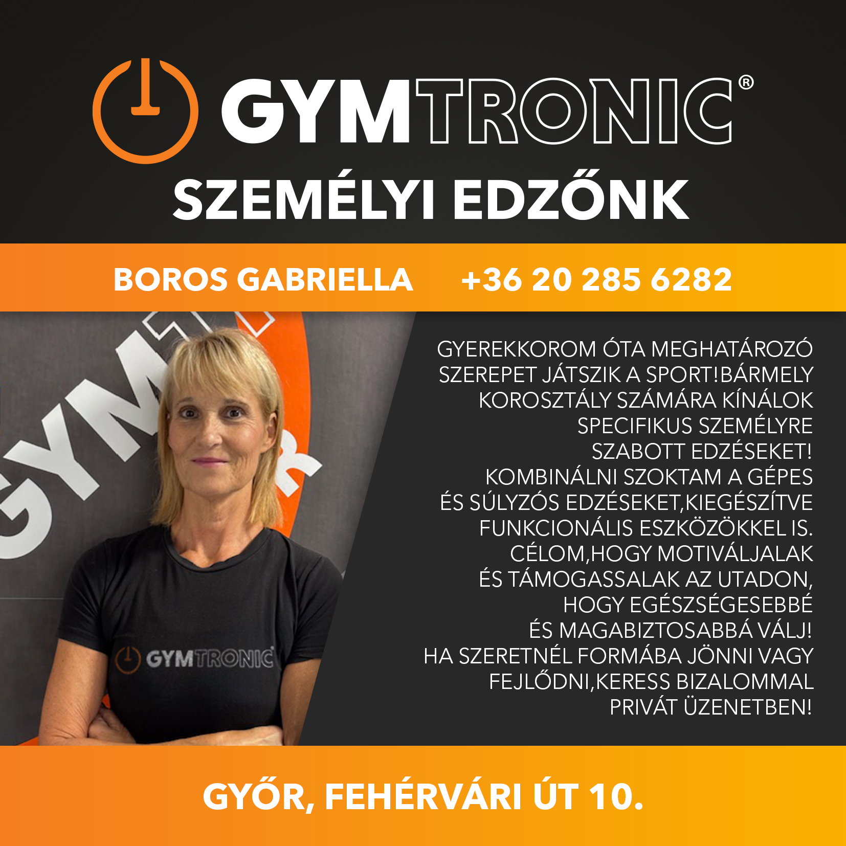 GYMtronic Győr - Boros Gabriella személyi edző