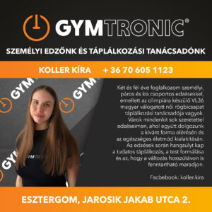 Koller Kíra személyi edző GYMtronic Esztergom