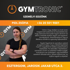 Pidl Zsófia személyi edző GYMtronic Esztergom