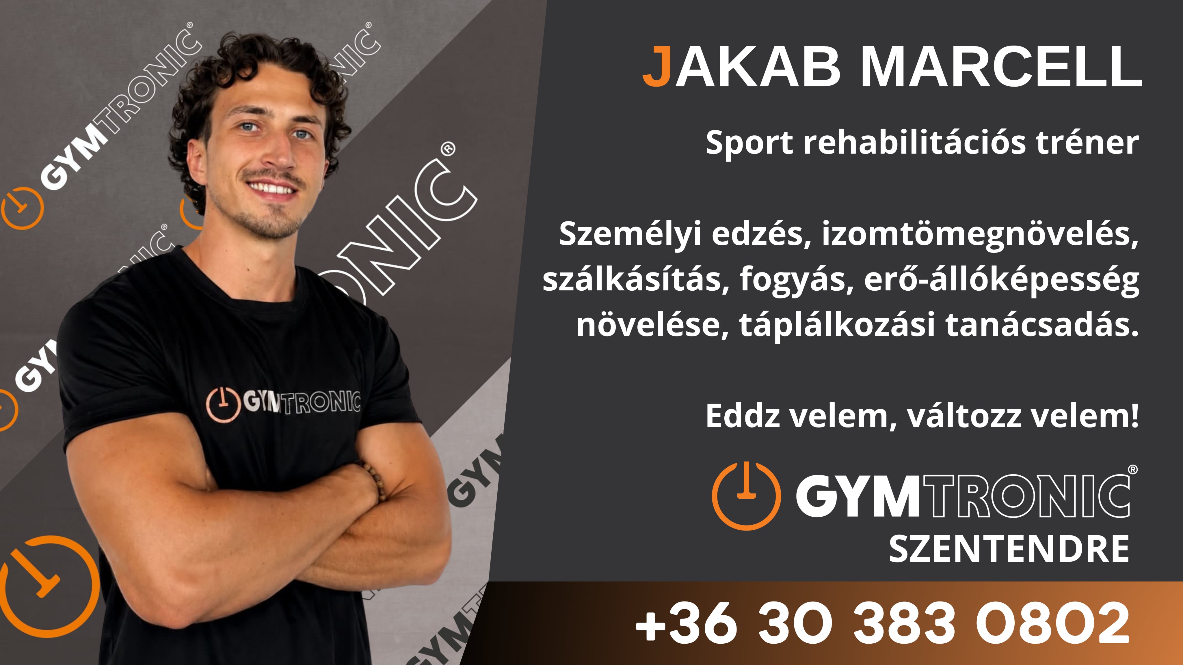 GYMtonic Szentendre sportrehabilitációs tréner Jakab Marcell